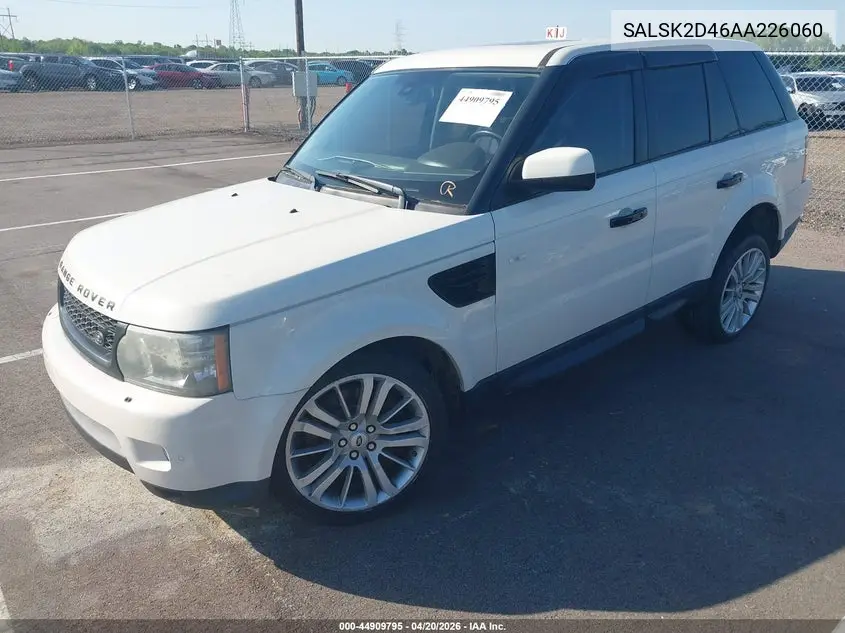 SALSK2D46AA226060 2010 Land Rover Range Rover Sport Hse