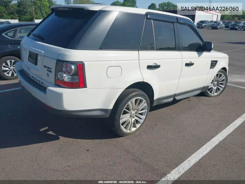SALSK2D46AA226060 2010 Land Rover Range Rover Sport Hse
