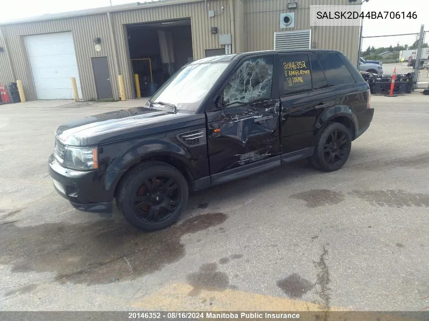 SALSK2D44BA706146 2011 Land Rover Range Rover Sport Hse