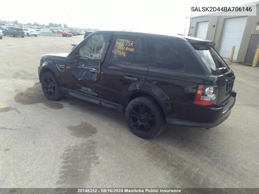 SALSK2D44BA706146 2011 Land Rover Range Rover Sport Hse