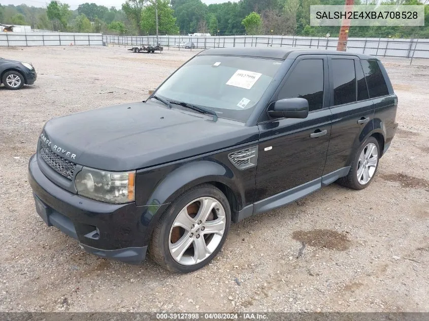 2011 Land Rover Range Rover Sport Supercharged VIN: SALSH2E4XBA708528 Lot: 39127998