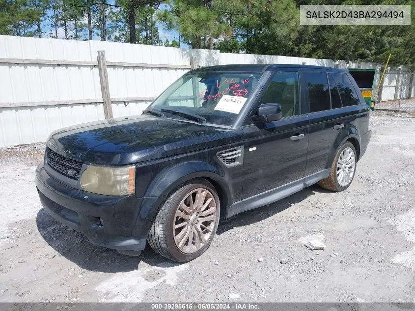 SALSK2D43BA294494 2011 Land Rover Range Rover Sport Hse