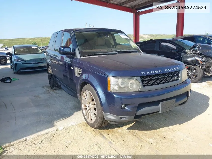 SALSK2D46BA274529 2011 Land Rover Range Rover Sport Lux