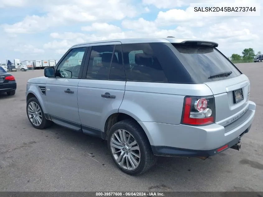 SALSK2D45BA273744 2011 Land Rover Range Rover Sport Hse