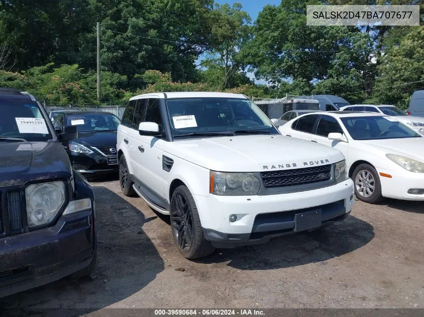 2011 Land Rover Range Rover Sport Hse VIN: SALSK2D47BA707677 Lot: 39590684