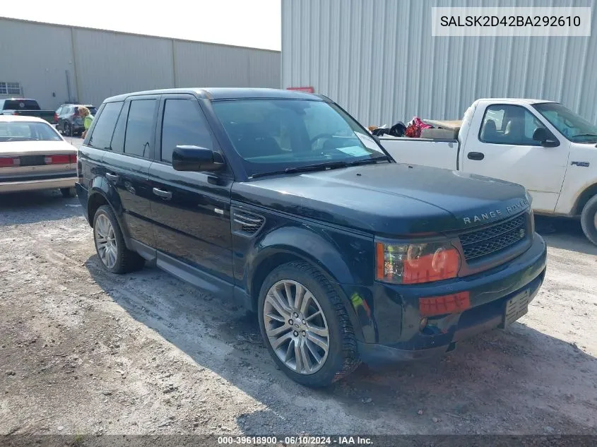 SALSK2D42BA292610 2011 Land Rover Range Rover Sport Hse