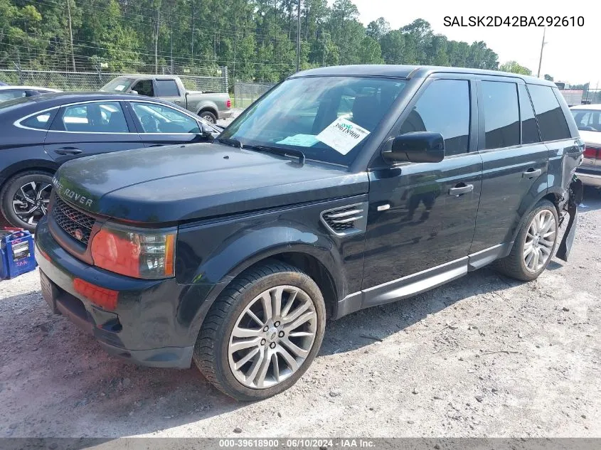 SALSK2D42BA292610 2011 Land Rover Range Rover Sport Hse