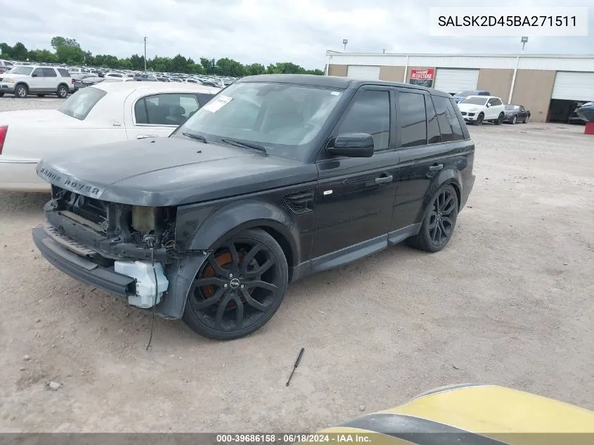 SALSK2D45BA271511 2011 Land Rover Range Rover Sport Hse