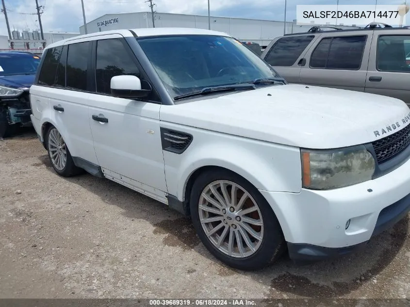 2011 Land Rover Range Rover Sport Hse VIN: SALSF2D46BA714477 Lot: 39689319