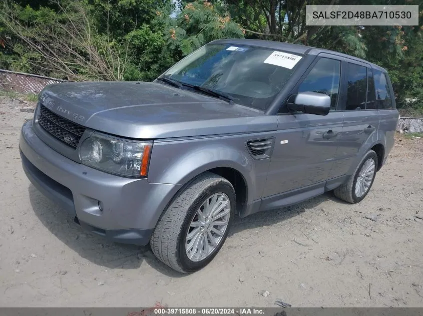 2011 Land Rover Range Rover Sport Hse VIN: SALSF2D48BA710530 Lot: 39715808