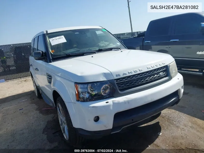 2011 Land Rover Range Rover Sport Supercharged VIN: SALSH2E47BA281082 Lot: 39763004