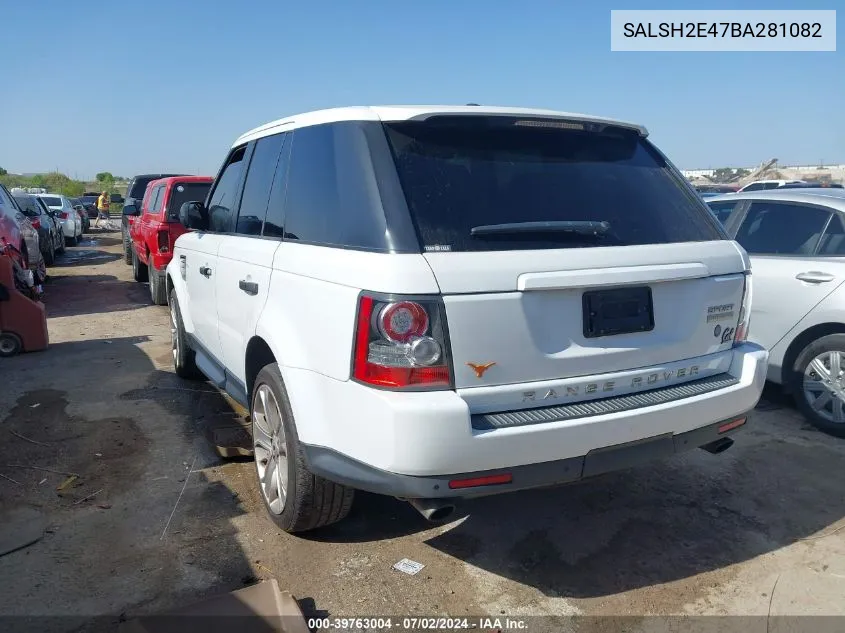 2011 Land Rover Range Rover Sport Supercharged VIN: SALSH2E47BA281082 Lot: 39763004