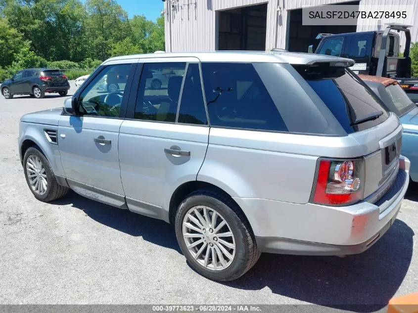 SALSF2D47BA278495 2011 Land Rover Range Rover Sport Hse