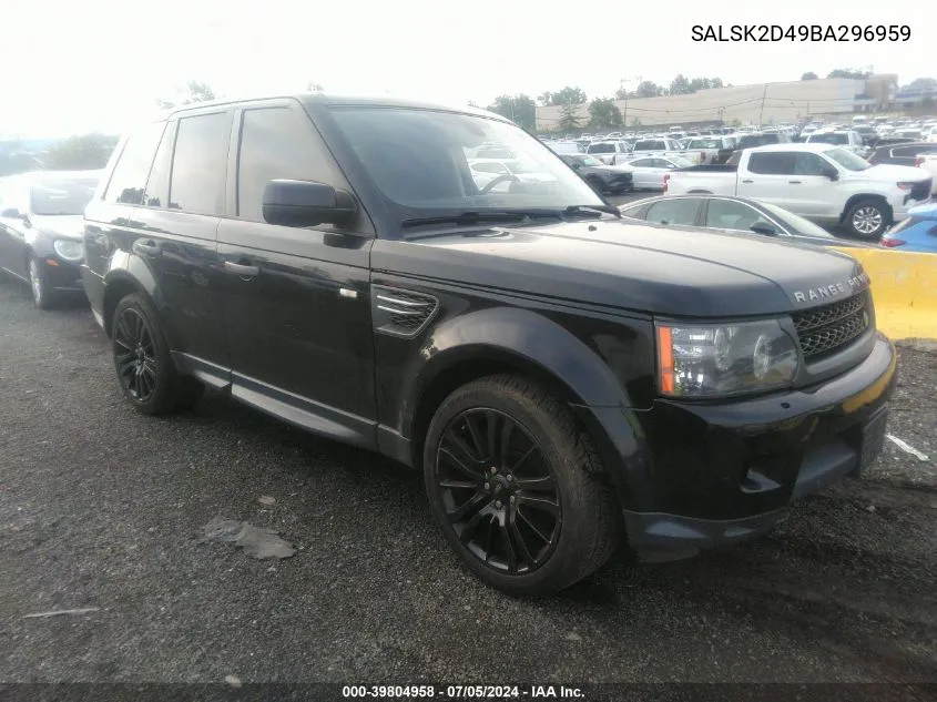 2011 Land Rover Range Rover Sport Hse VIN: SALSK2D49BA296959 Lot: 39804958