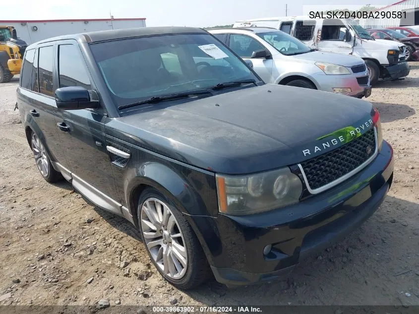 SALSK2D40BA290581 2011 Land Rover Range Rover Sport Hse