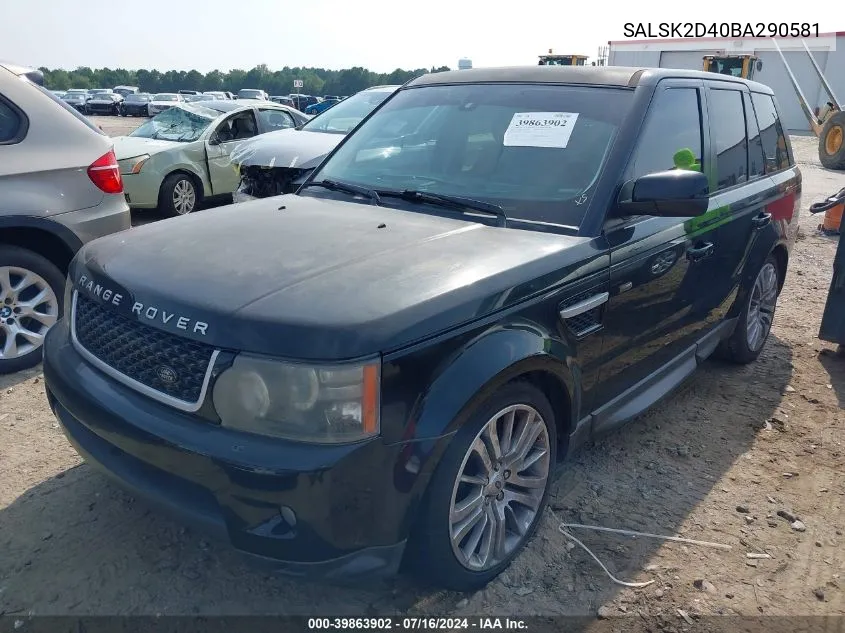 SALSK2D40BA290581 2011 Land Rover Range Rover Sport Hse