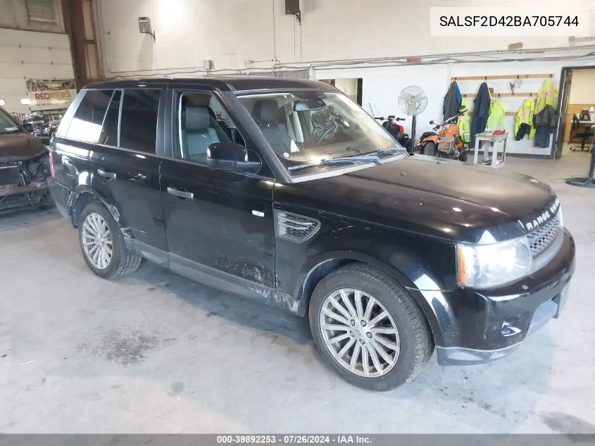 2011 Land Rover Range Rover Sport Hse VIN: SALSF2D42BA705744 Lot: 39892253