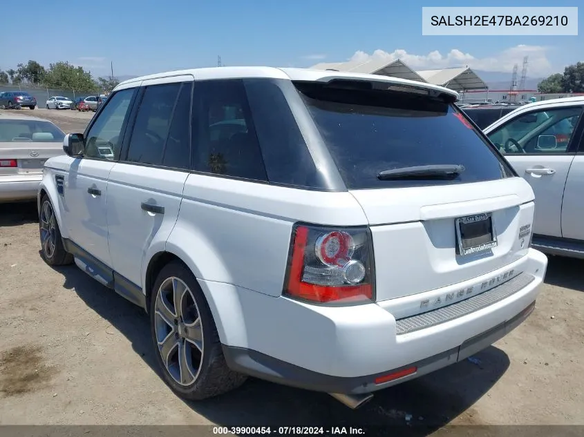 2011 Land Rover Range Rover Sport Supercharged VIN: SALSH2E47BA269210 Lot: 39900454