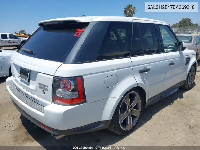 2011 Land Rover Range Rover Sport Supercharged VIN: SALSH2E47BA269210 Lot: 39900454