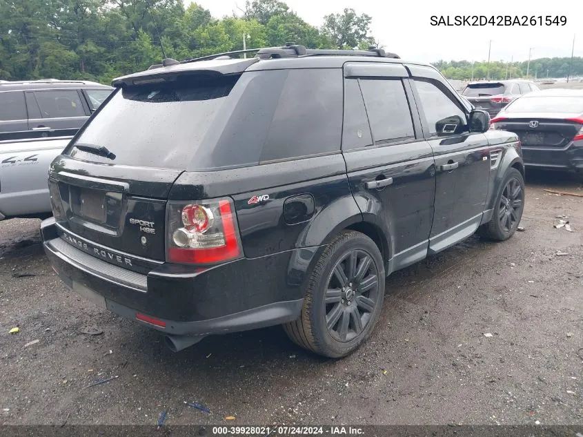 SALSK2D42BA261549 2011 Land Rover Range Rover Sport Lux