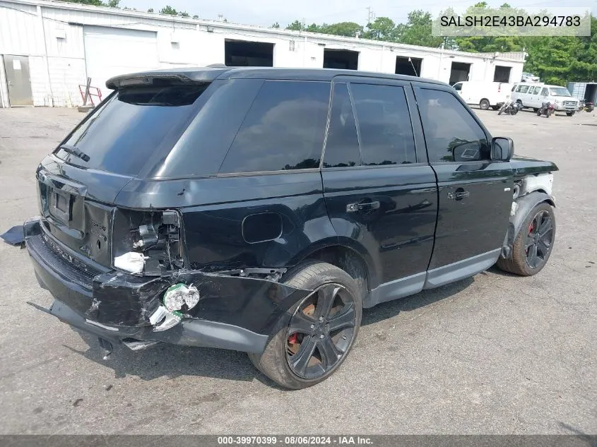 SALSH2E43BA294783 2011 Land Rover Range Rover Sport Supercharged