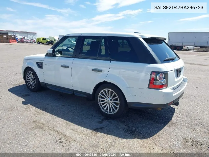 SALSF2D47BA296723 2011 Land Rover Range Rover Sport Hse