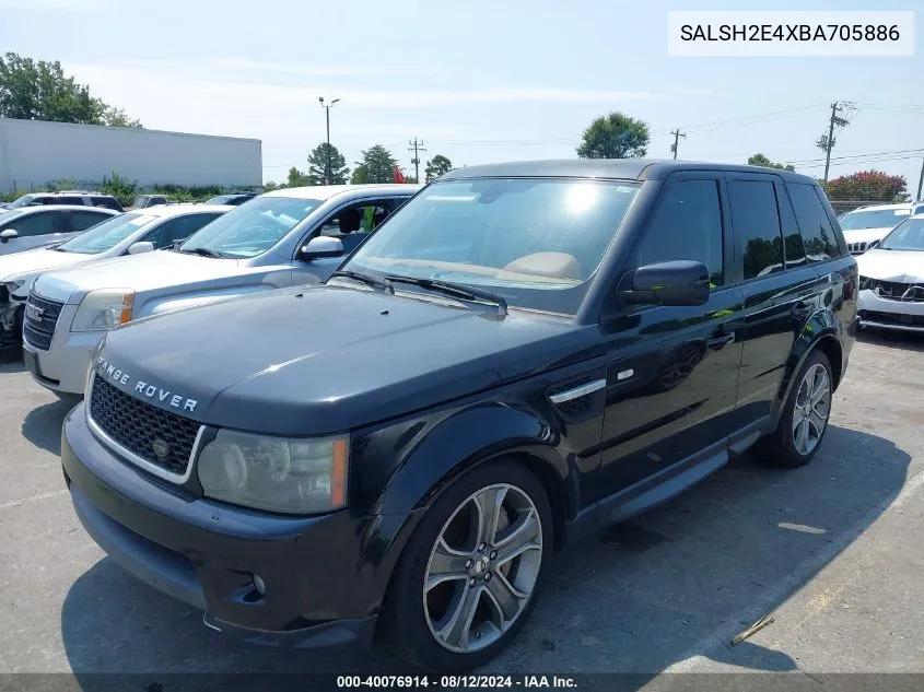 2011 Land Rover Range Rover Sport Supercharged VIN: SALSH2E4XBA705886 Lot: 40076914