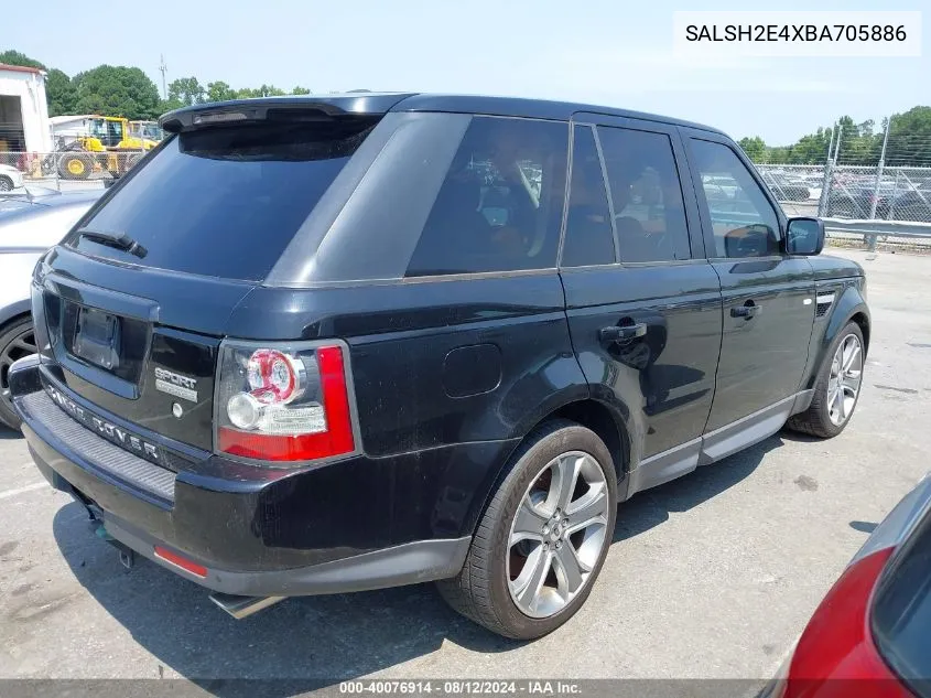 2011 Land Rover Range Rover Sport Supercharged VIN: SALSH2E4XBA705886 Lot: 40076914