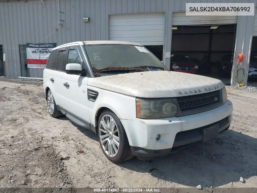 SALSK2D4XBA706992 2011 Land Rover Range Rover Sport Hse