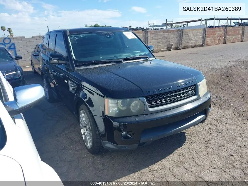 SALSK2D41BA260389 2011 Land Rover Range Rover Sport Hse