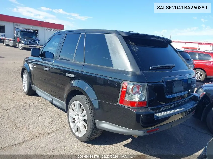 SALSK2D41BA260389 2011 Land Rover Range Rover Sport Hse