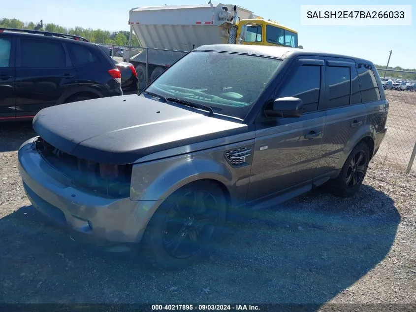 2011 Land Rover Range Rover Sport Supercharged VIN: SALSH2E47BA266033 Lot: 40217895