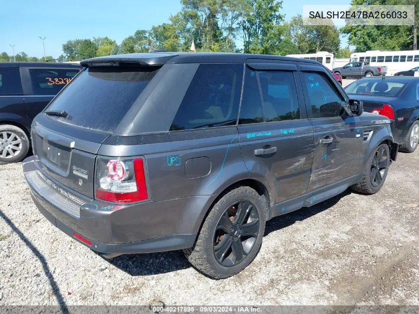 2011 Land Rover Range Rover Sport Supercharged VIN: SALSH2E47BA266033 Lot: 40217895