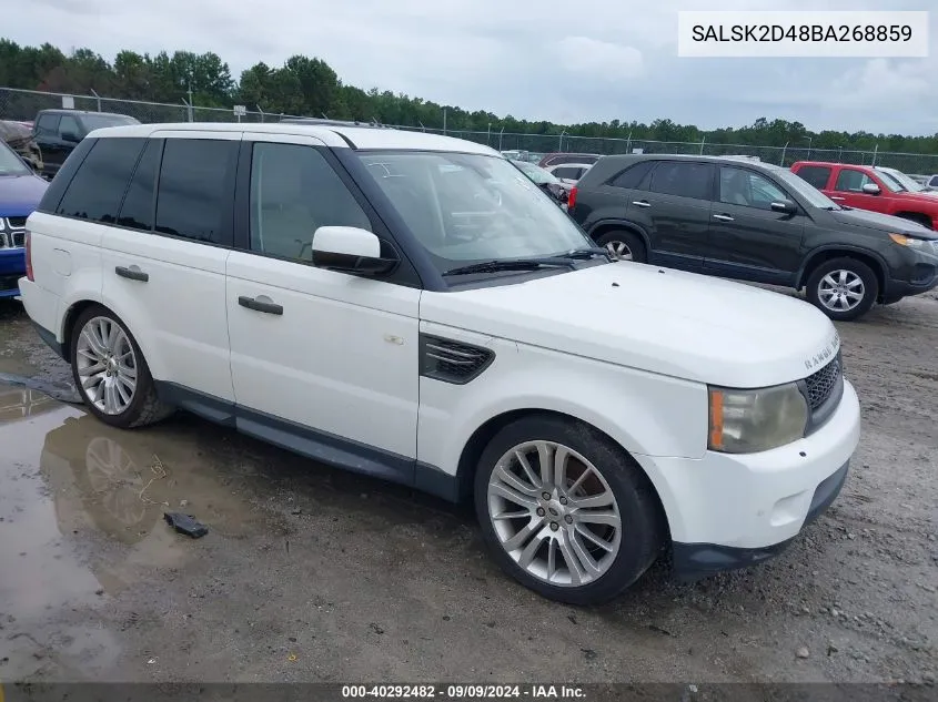 2011 Land Rover Range Rover Sport Hse VIN: SALSK2D48BA268859 Lot: 40292482