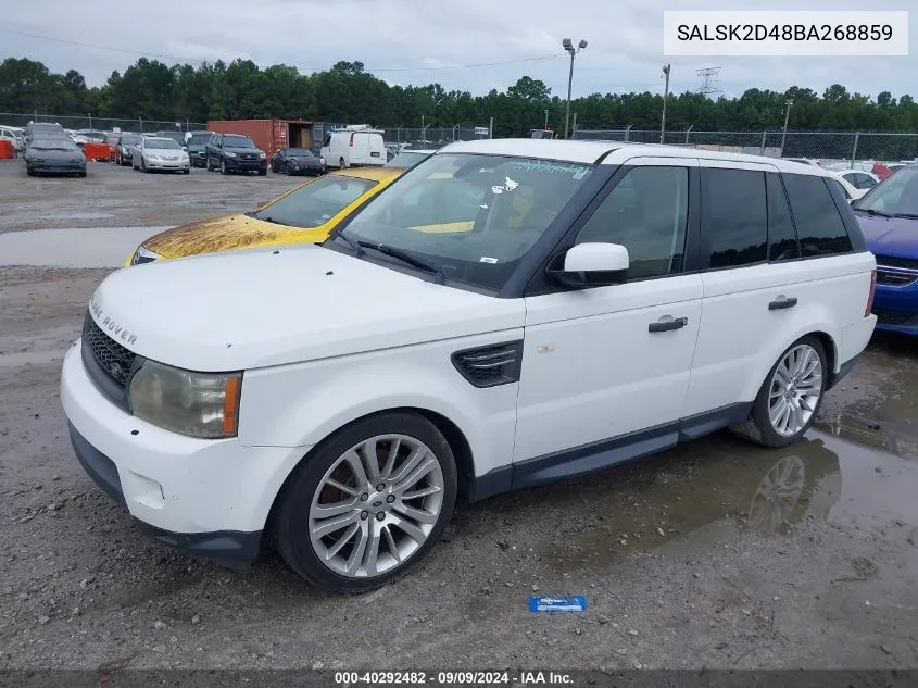 2011 Land Rover Range Rover Sport Hse VIN: SALSK2D48BA268859 Lot: 40292482