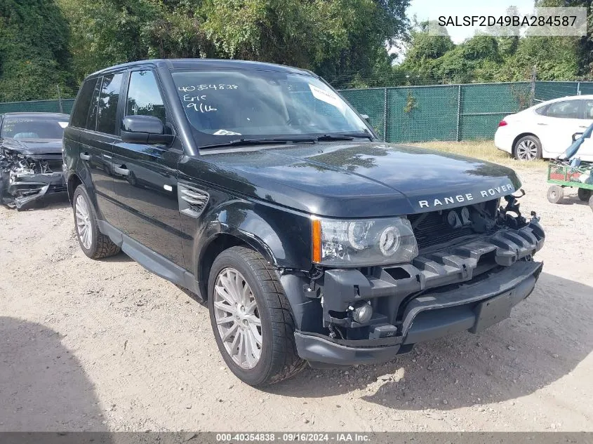 2011 Land Rover Range Rover Sport Hse VIN: SALSF2D49BA284587 Lot: 40354838