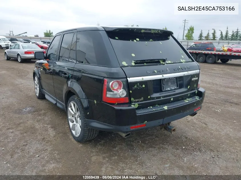 2012 Land Rover Range Rover Sport VIN: SALSH2E45CA753166 Lot: 12059439