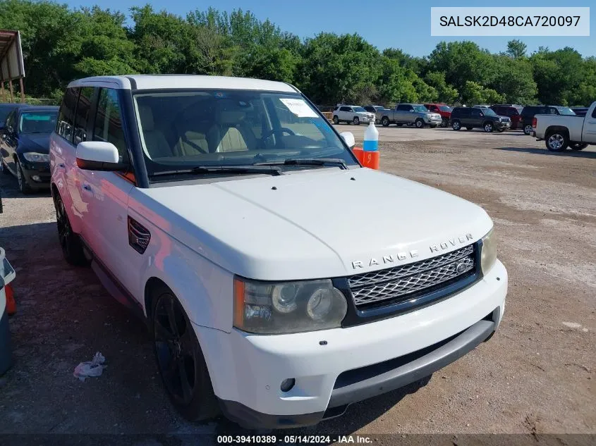 2012 Land Rover Range Rover Sport Hse VIN: SALSK2D48CA720097 Lot: 39410389