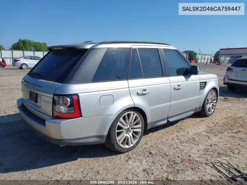 SALSK2D46CA759447 2012 Land Rover Range Rover Sport Hse