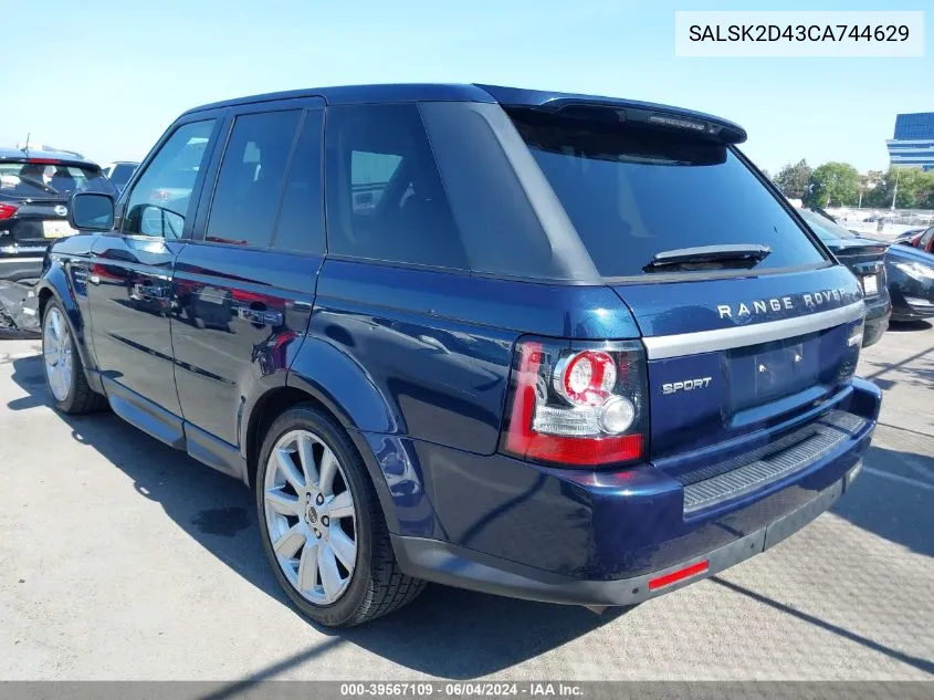 SALSK2D43CA744629 2012 Land Rover Range Rover Sport Hse