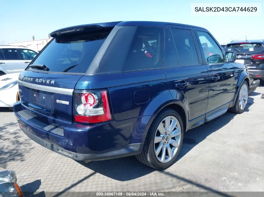 SALSK2D43CA744629 2012 Land Rover Range Rover Sport Hse