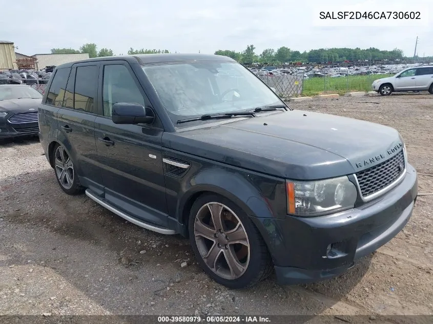 2012 Land Rover Range Rover Sport Hse VIN: SALSF2D46CA730602 Lot: 39580979