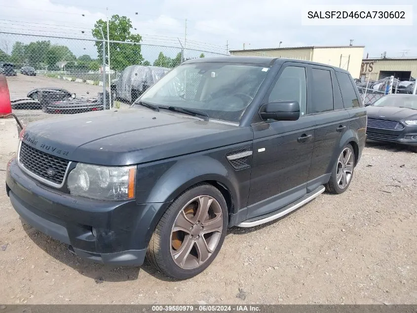 2012 Land Rover Range Rover Sport Hse VIN: SALSF2D46CA730602 Lot: 39580979