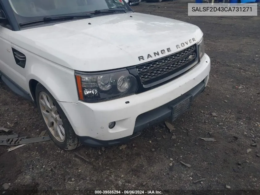 2012 Land Rover Range Rover Sport Hse VIN: SALSF2D43CA731271 Lot: 39585294