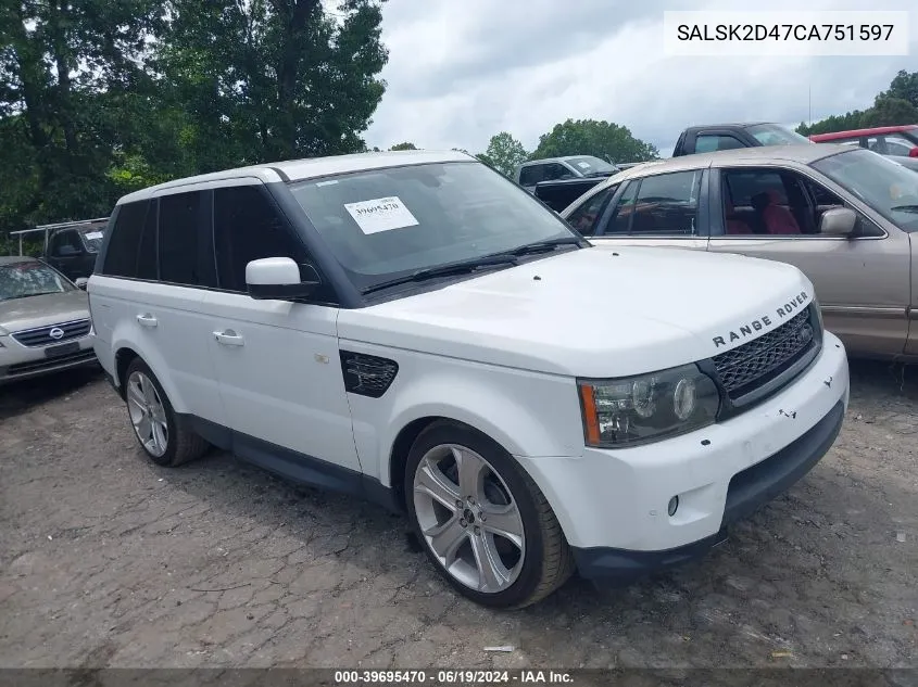 SALSK2D47CA751597 2012 Land Rover Range Rover Sport Lux