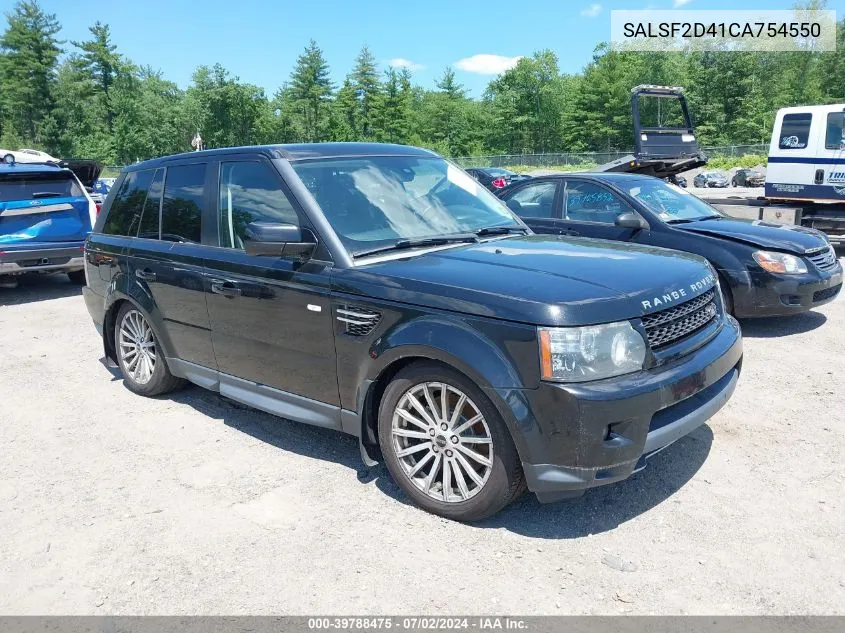 2012 Land Rover Range Rover Sport Hse VIN: SALSF2D41CA754550 Lot: 39788475