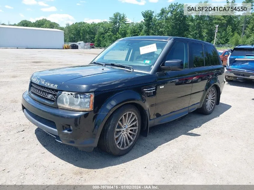 2012 Land Rover Range Rover Sport Hse VIN: SALSF2D41CA754550 Lot: 39788475