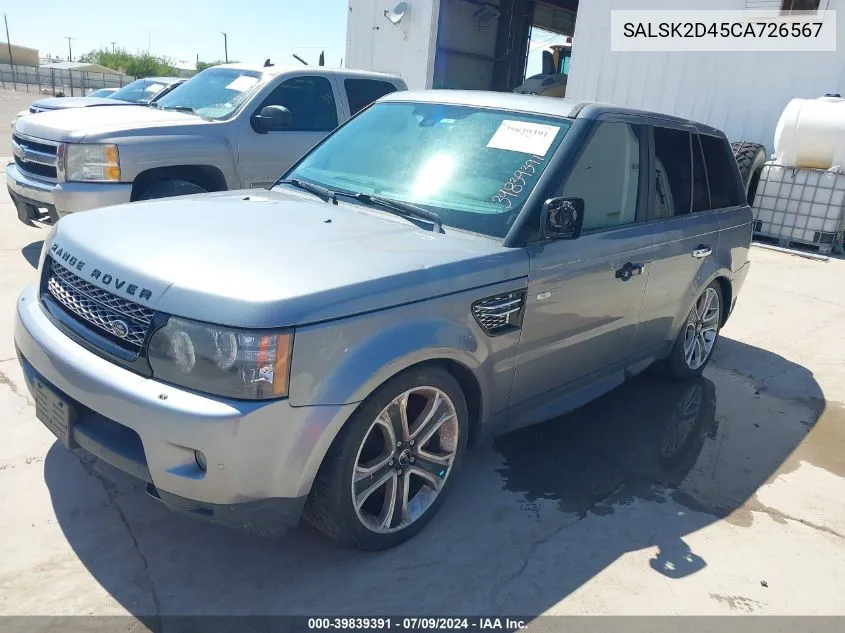 SALSK2D45CA726567 2012 Land Rover Range Rover Sport Hse