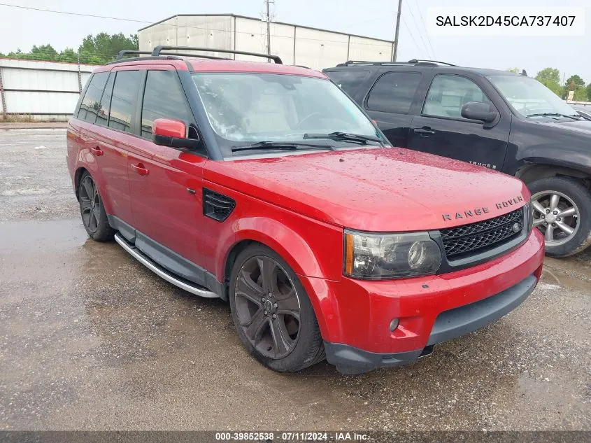 2012 Land Rover Range Rover Sport Hse VIN: SALSK2D45CA737407 Lot: 39852538