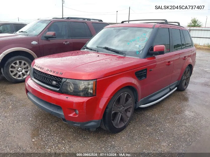 2012 Land Rover Range Rover Sport Hse VIN: SALSK2D45CA737407 Lot: 39852538